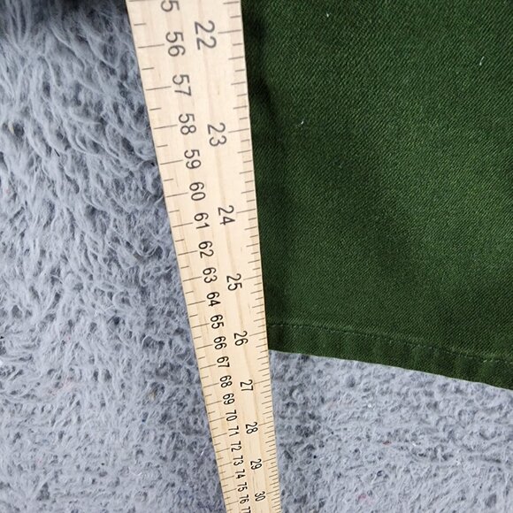Christopher & Banks Jeans Womens 10 Petite Green Stretch Mid Rise Straight *GUC* - Picture 7 of 13